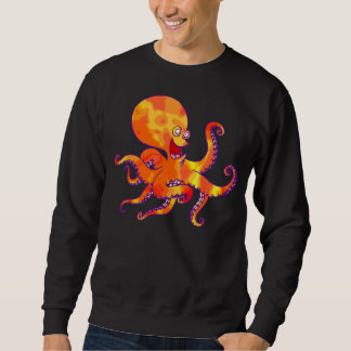 Sweatshirt de poulpe de bande dessinée d'amusement