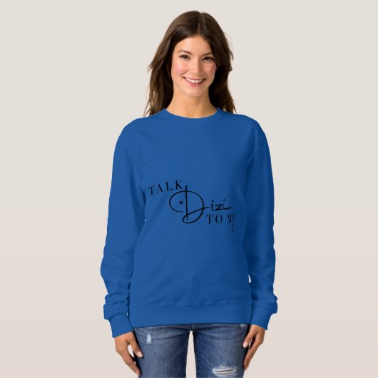 Sweatshirt de script Talk Dizi (Devant entier)