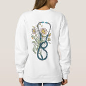 Sweatshirt de stéthoscope floral (Dos)