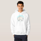 Sweatshirt de sweat - shirt à capuche d'ours blanc (Devant entier)