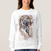 Sweatshirt de tigre d'hurlement (Devant)