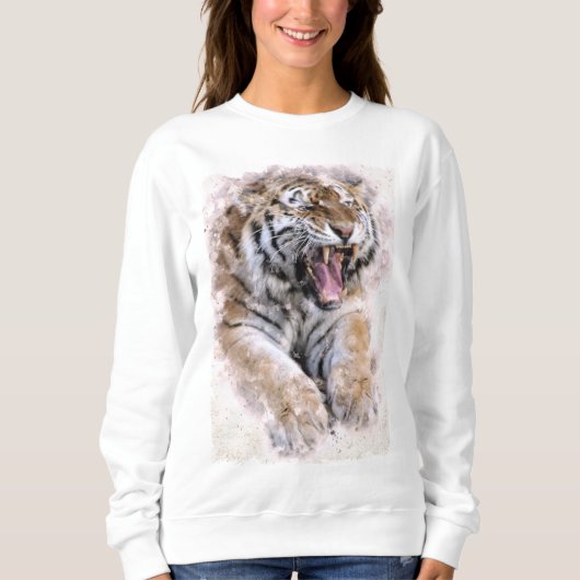 Sweatshirt de tigre d'hurlement (Devant)