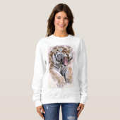 Sweatshirt de tigre d'hurlement (Devant entier)