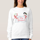 Sweatshirt de vacances pour femmes Snowman (Devant)