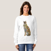 Sweatshirt de vacances Serval (Devant entier)