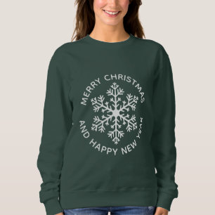 Sweatshirt de vacances White Snowflake