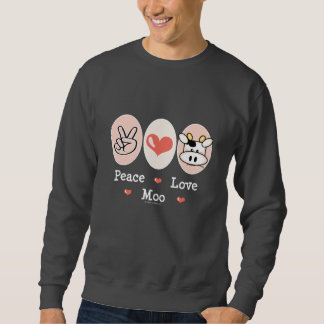 Sweatshirt de vache à MOO d'amour de paix
