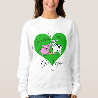 Sweatshirt de végétalien de nourriture d'amis pas
