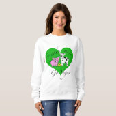 Sweatshirt de végétalien de nourriture d'amis pas (Devant entier)