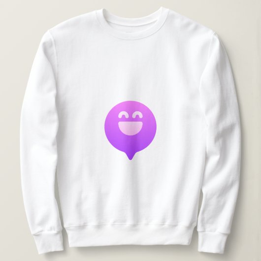Sweatshirt de visage souriant surdimensionné | Hap (Design devant)