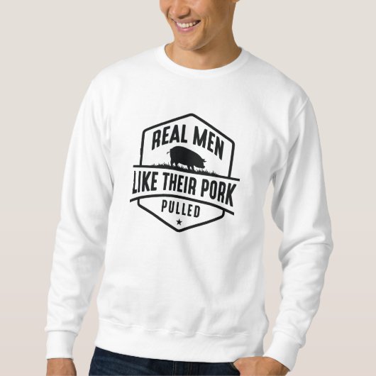 Sweatshirt De vrais Hommes Comme Leur Porc Pullé (Devant)