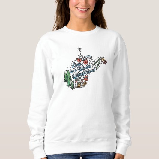 Sweatshirt de West Virginia Winter Wonderland (Devant)