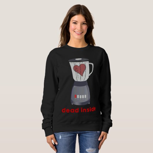 Sweatshirt DEAD INSIDE Anti Valentine Day Hate Valentine's (Devant entier)