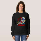 Sweatshirt Dead Inside but it s freedom American Skull Indepe (Devant entier)