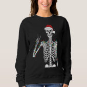 Sweatshirt Dead-Inside But Jolly AF Skeleton Christmas Funny (Devant)