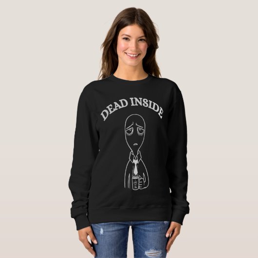 Sweatshirt Dead Inside Gothic Emo Depression Sad Sad (Devant entier)