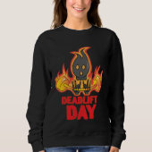 Sweatshirt Deadlift Day Training Powerlifter Barbell Gym (Devant)