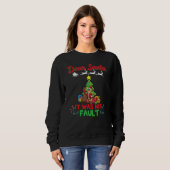 Sweatshirt Dear Santa It Was His Fault Siblings Matching Xmas (Devant entier)