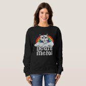 Sweatshirt Death Metal Cat Soft Goth Grunge Aesthetic Cat Kit (Devant entier)
