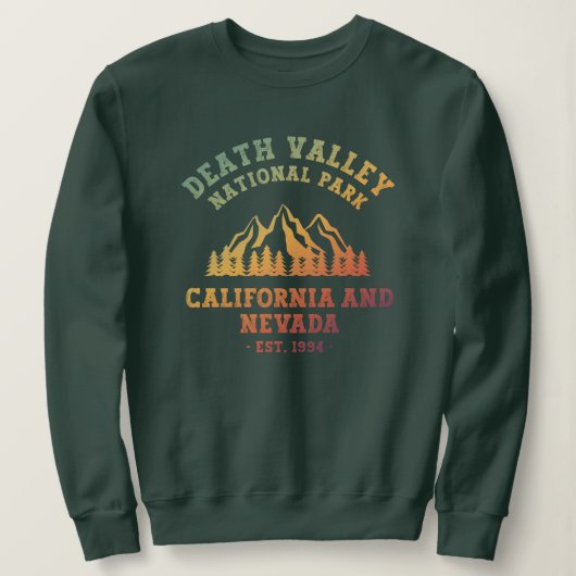 Sweatshirt Death Valley National Park USA Gradient (Design devant)