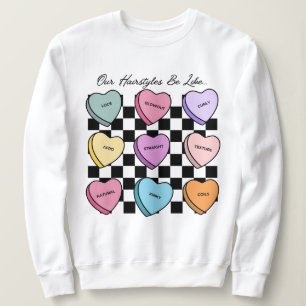 Sweatshirt Débardeur à cheveux noirs de la Saint-Valentin ave