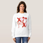 Sweatshirt Débardeur XO Saint-Valentin | Pull-over d'amour mi (Devant entier)