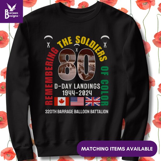 Sweatshirt DÉBARQUEMENTS DU JOUR J 80e anniversaire Soldats d