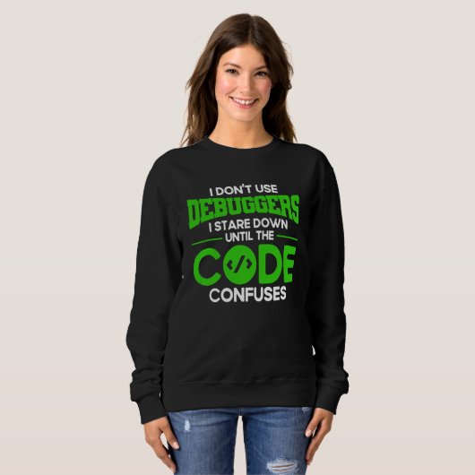 Sweatshirt Débogueurs de programmation Syntaxe Programmeur Lo (Devant entier)