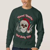Sweatshirt Debout à l'intérieur mais Jolly Père Noël signe de (Devant)