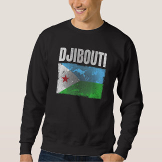 Sweatshirt Déchiré Djibouti Drapeau Graphique Pour Hommes Fem