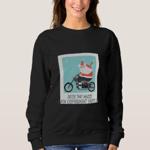 Sweatshirt Deck the Halls With Copyright gratuit Joie Noël