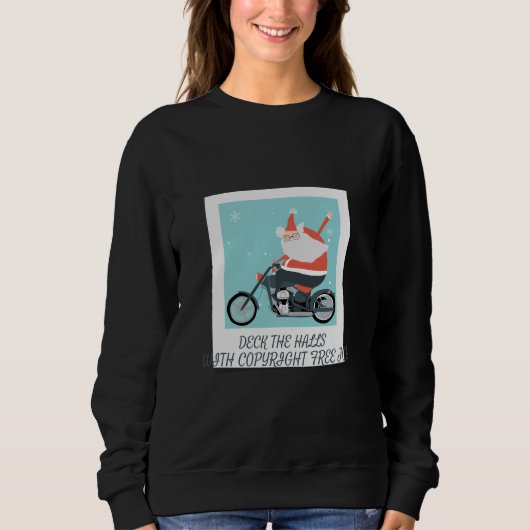 Sweatshirt Deck the Halls With Copyright gratuit Joie Noël (Devant)