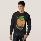 Sweatshirt Deck the Palms Flamingo Christmas (Devant entier)