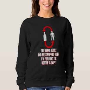 Sweatshirt Déclaration de fête de boisson d'alcool de vin coo