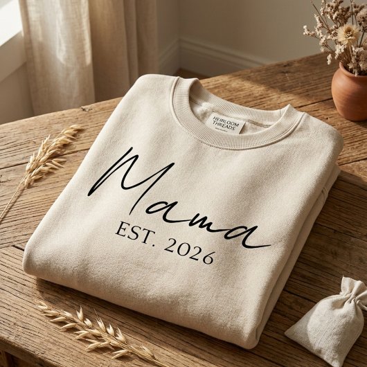 Sweatshirt Déclaration de maternité moderne de l'année Mama E
