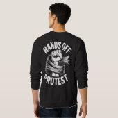 Sweatshirt Déclaration de protestation Hands Off Nos droits N (Dos entier)