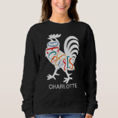 Sweatshirt DeColores Cursillo Coq Silhouette Blanche (Devant)