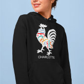 Sweatshirt DeColores Cursillo Coq Silhouette Blanche