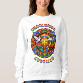Sweatshirt DeColores Cursillo Croix Colombe Coq Mandala (Devant)