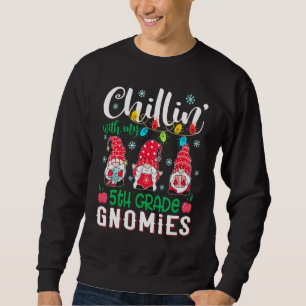 Sweatshirt Décontracté avec mes gnomes de 5e année Noël léger