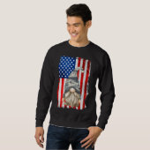 Sweatshirt Décor Camouflage Gnome Patriotique Pour L'Ameri Vé (Devant entier)