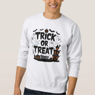 Sweatshirt Décor éffrayant et friandises d'Halloween amusante