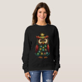 Sweatshirt décoration de hibou de Noël (Devant entier)