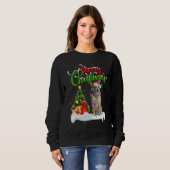 Sweatshirt Décorations de Noël Santa Blue Heeler Chris (Devant entier)