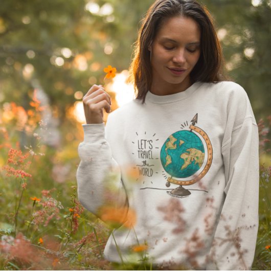 Sweatshirt Découvrez le Monde Graphique Aventure