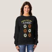 Sweatshirt Découvrez Mon six pack de Donat au chocolat (Devant entier)