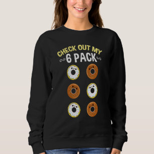 Sweatshirt Découvrez Mon six pack de Donat au chocolat