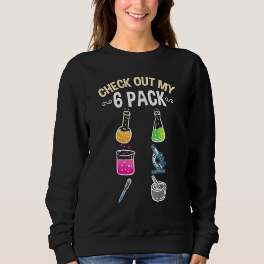 Sweatshirt Découvrez Mon Technicien De Laboratoire Six Pack (Devant)