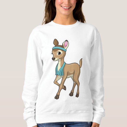 Sweatshirt Deer at Fitness with Towel (Devant)