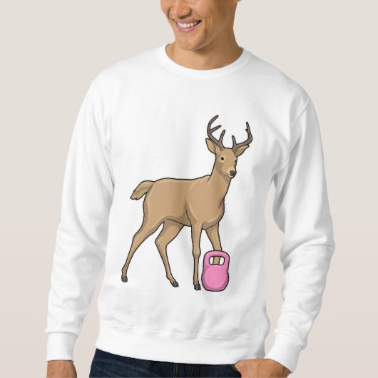 Sweatshirt Deer Fitness Dumbbell (Devant)